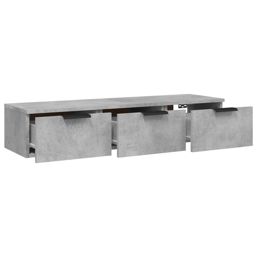 vidaXL Wall Cabinet Concrete Grey 102x30x20 cm Engineered Wood