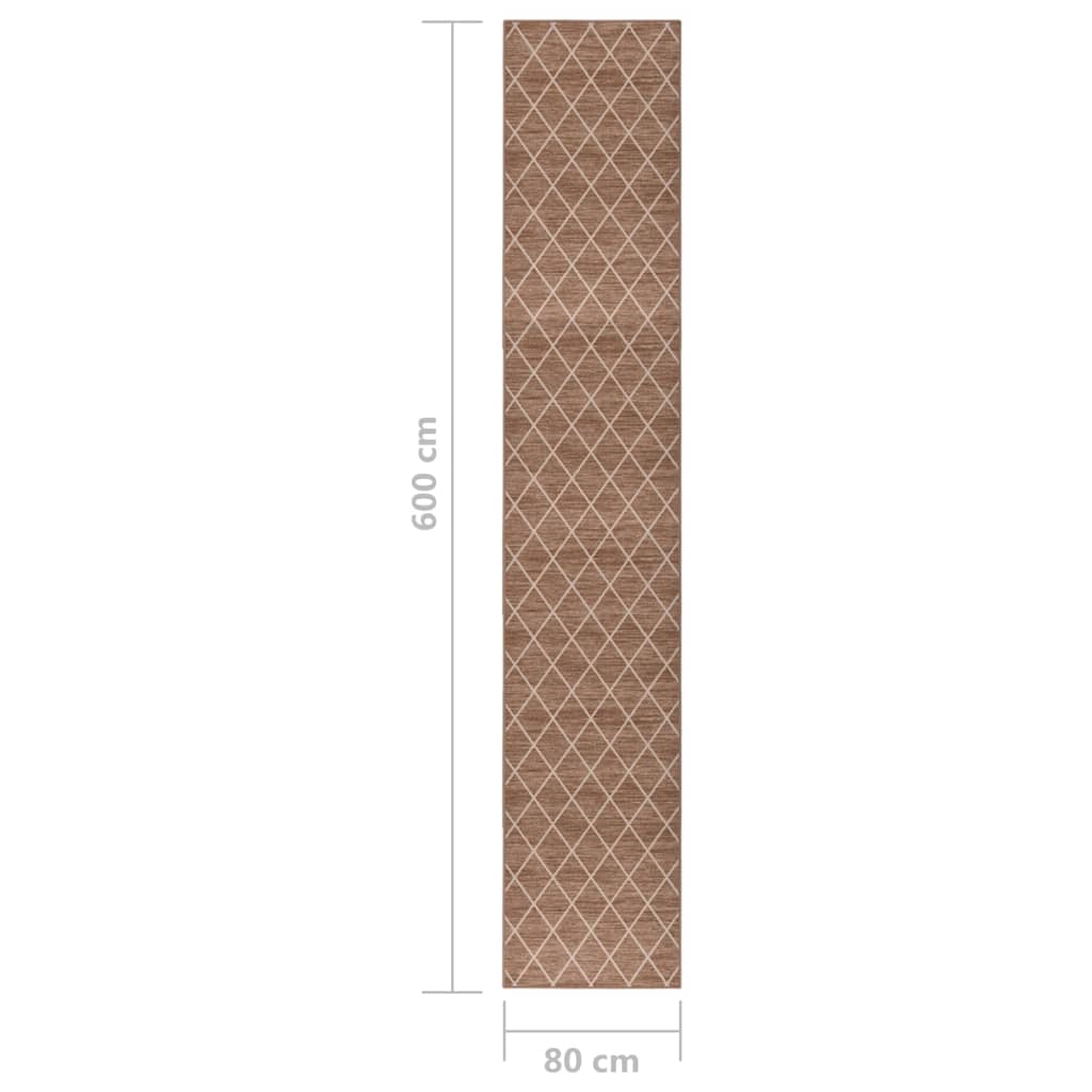 vidaXL Carpet Runner Light Brown 80x600 cm