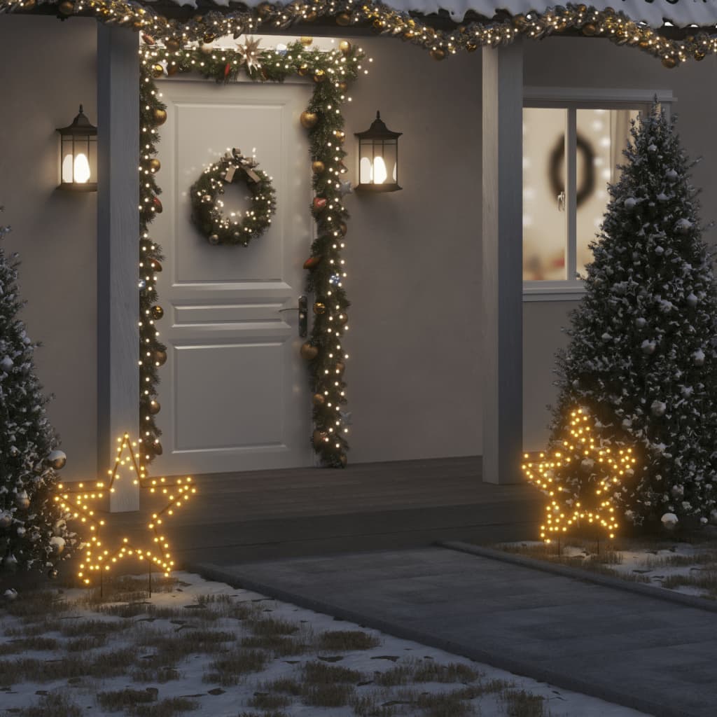 vidaXL Christmas Light Decoration with Spikes Star 80 LEDs 60 cm