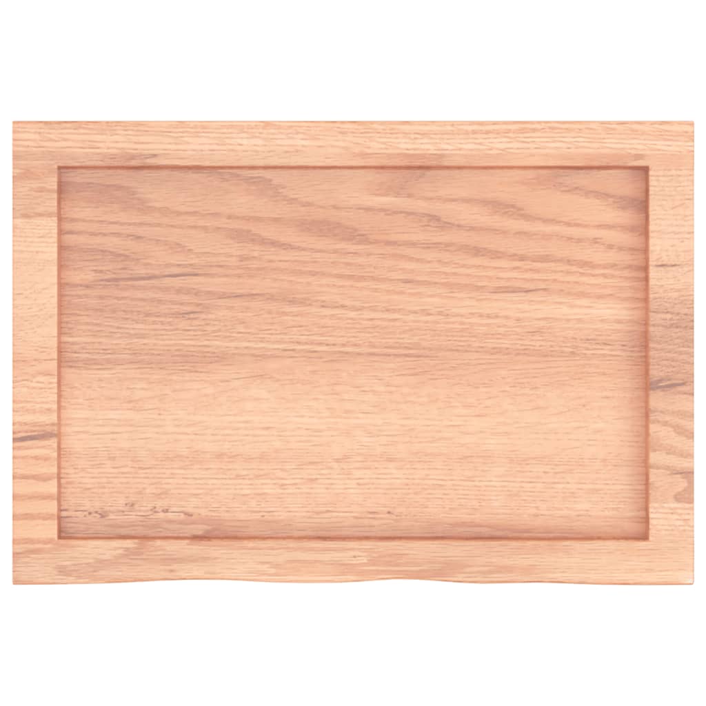 vidaXL Table Top Light Brown 60x40x(2-4) cm Treated Solid Wood Oak