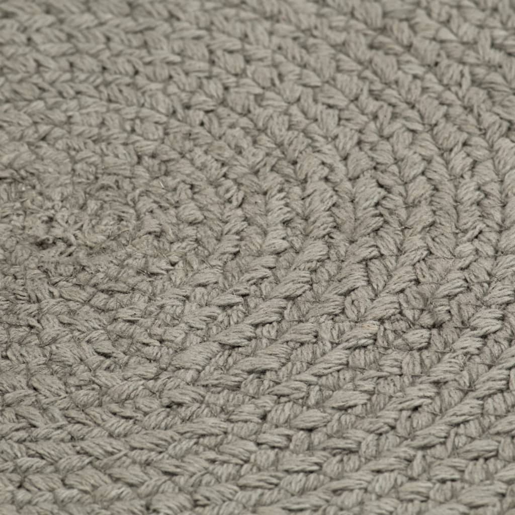 vidaXL Placemats 6 pcs Plain Grey 38 cm Round Cotton