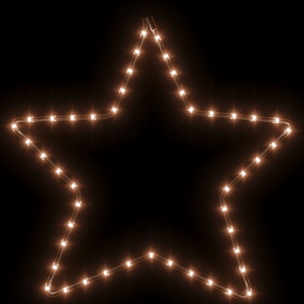 vidaXL Christmas Star Figures with 48 LEDs 3 pcs Warm White 56 cm