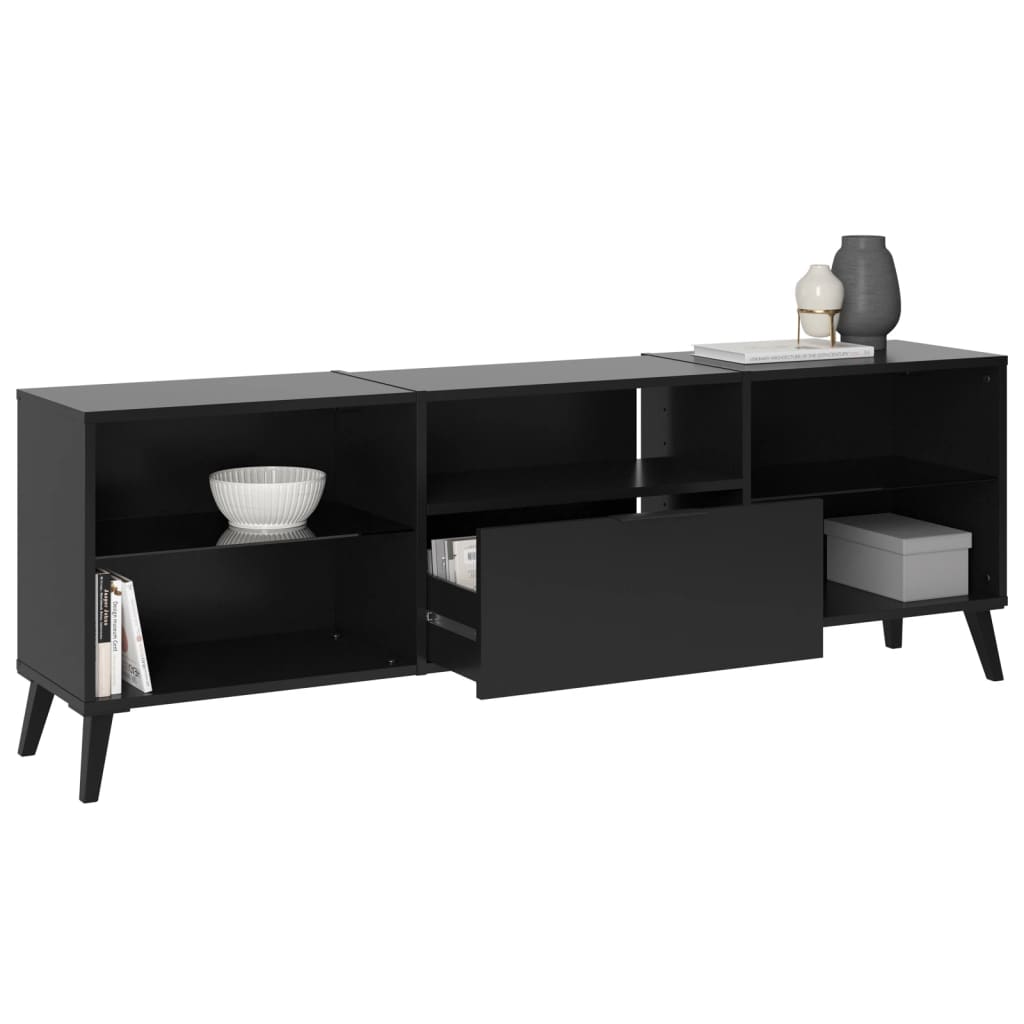 FMD TV Cabinet 153.5x31.7x52 cm Black