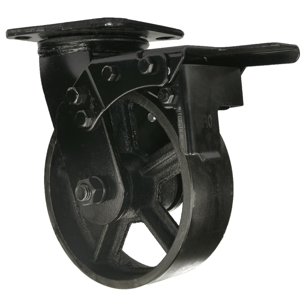 Mac Lean Swivel Caster Wheel with Brake 150 mm Black