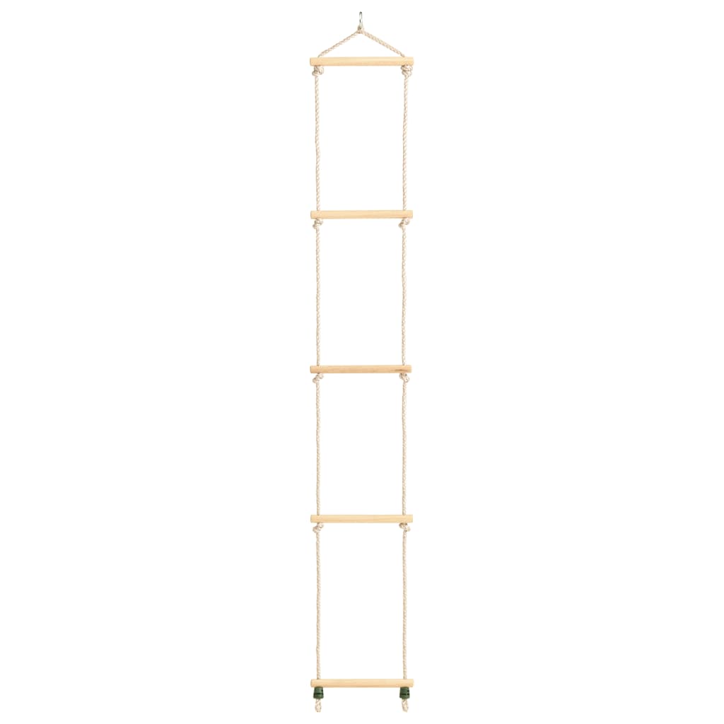 vidaXL Kid's Rope Ladder Solid Wood and PE 30x168 cm