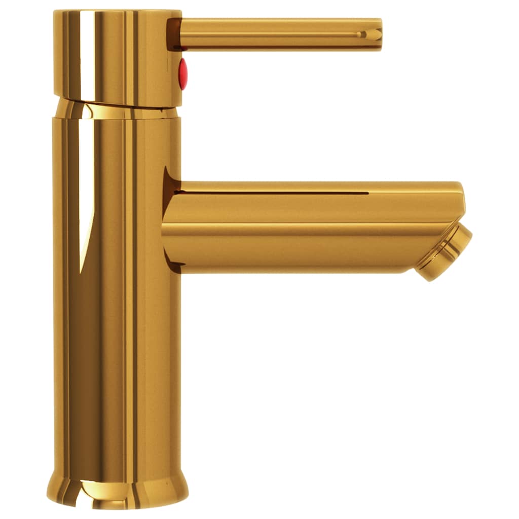 vidaXL Bathroom Basin Faucet Gold 130x176 mm