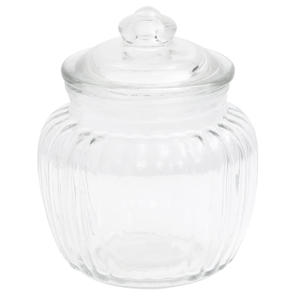 vidaXL Storage Jars 4 pcs 500 ml Glass