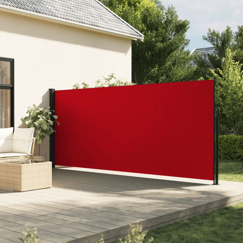 vidaXL Retractable Side Awning Red 160x300 cm