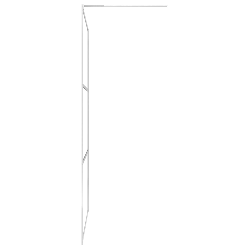 vidaXL Walk-in Shower Wall with Shelf 80x195 cm ESG Glass&Aluminium