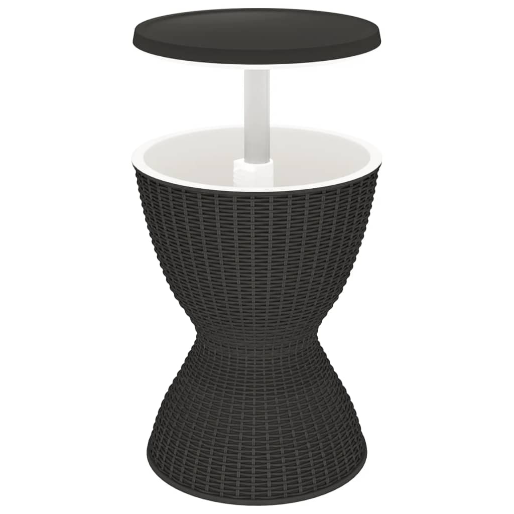 vidaXL 3-in-1 Ice Cooler Table Black Polypropylene | vidaXL.co.uk