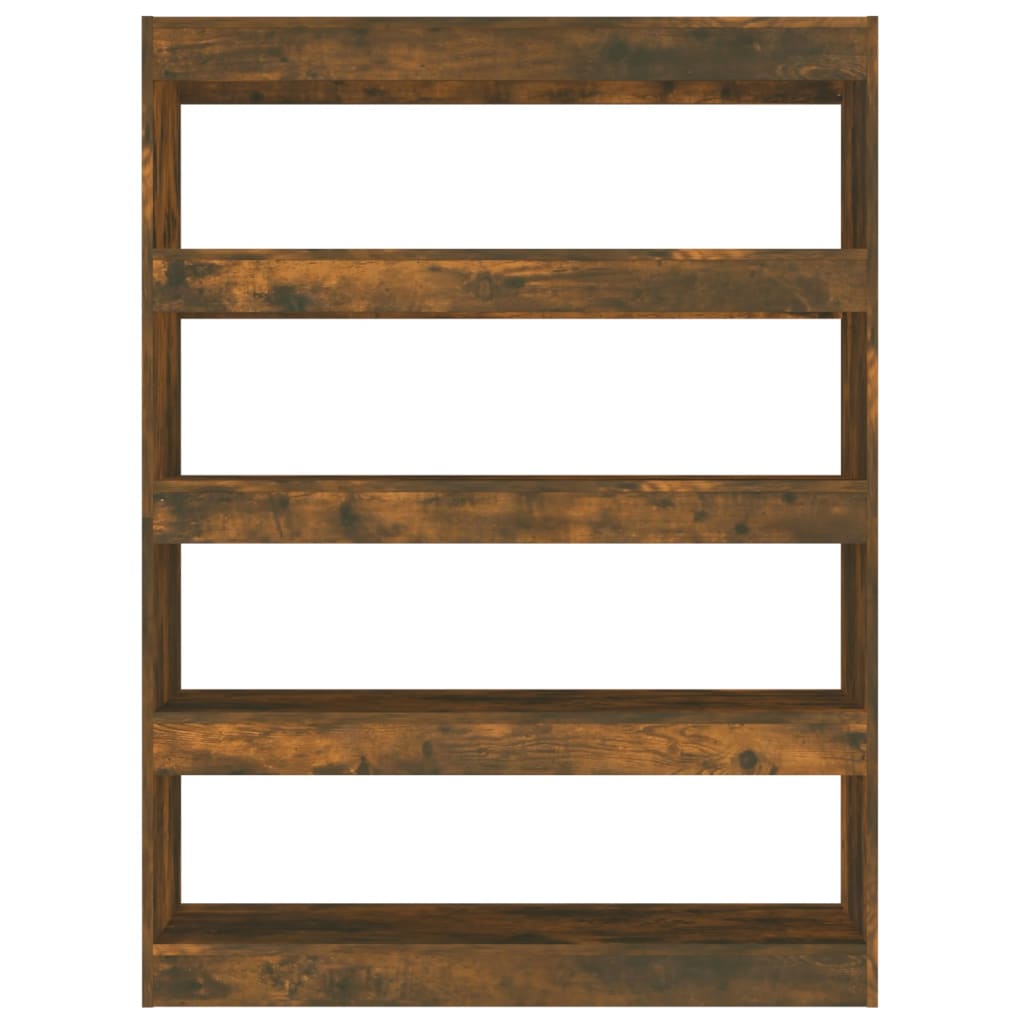vidaXL Book Cabinet/Room Divider Smoked Oak 100x30x135 cm