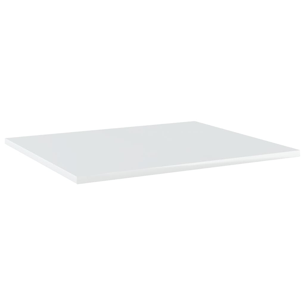 vidaXL Bookshelf Boards 4 pcs High Gloss White 60x50x1.5 cm Engineered Wood