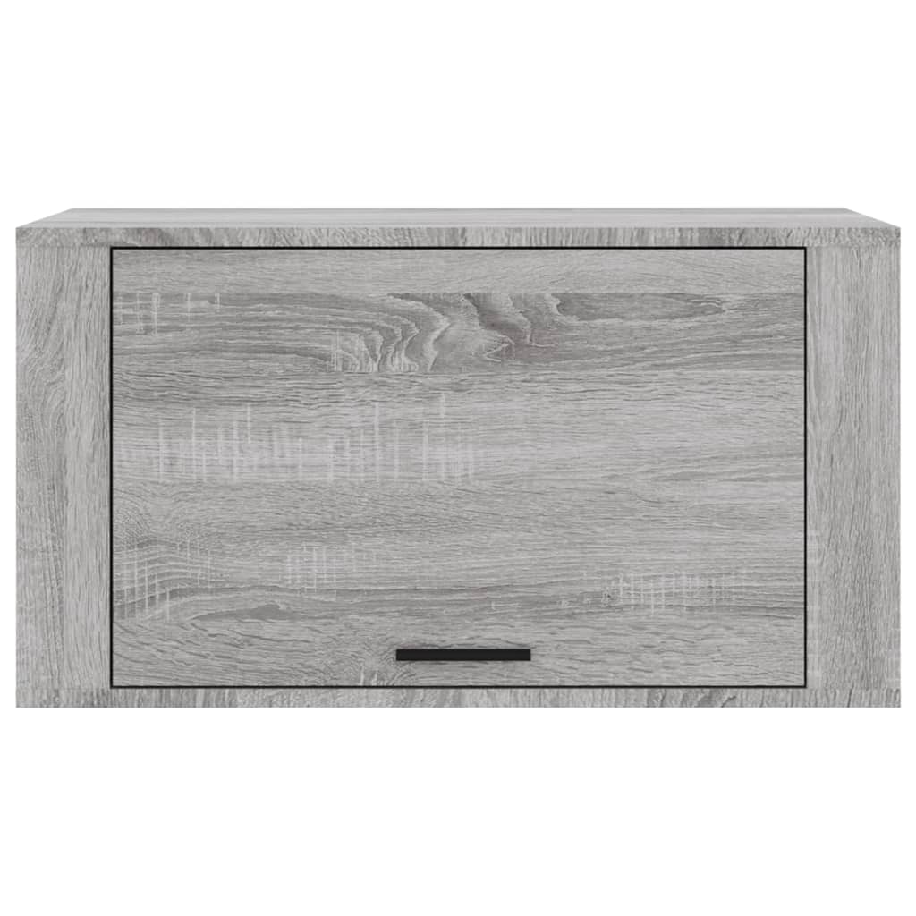 vidaXL Wall-mounted Shoe Cabinet Grey Sonoma 70x35x38 cm Solid Wood Pine