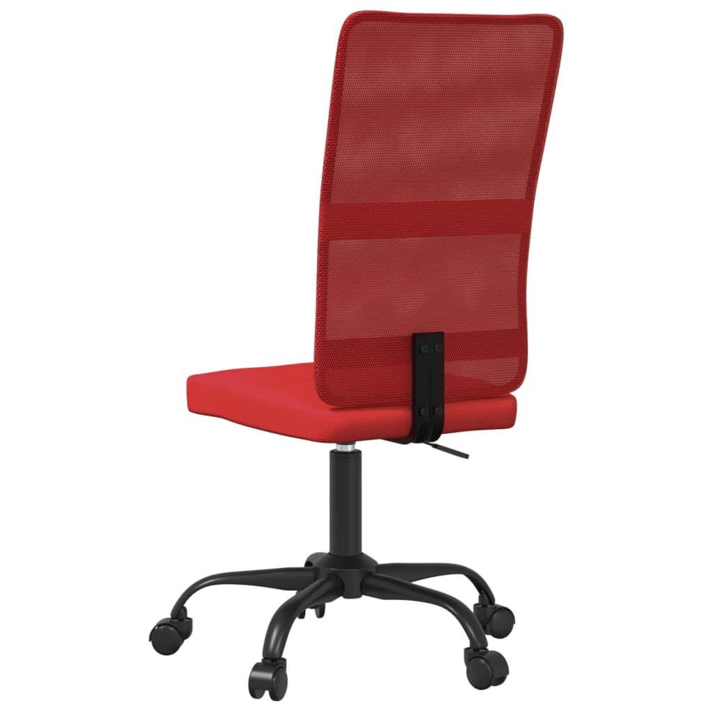 vidaXL Office Chair Height Adjustable Wine Red Mesh Fabric