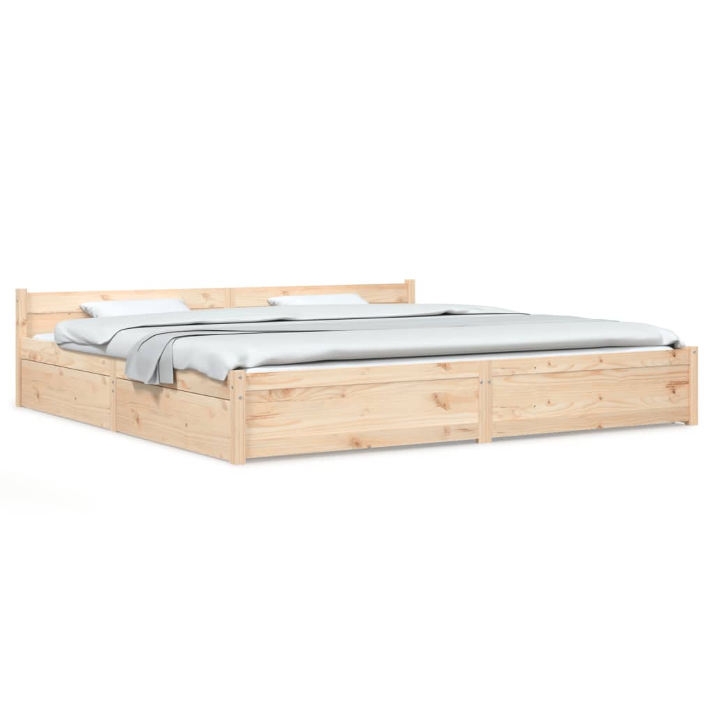vidaXL Bed Frame with Drawers 200x200 cm