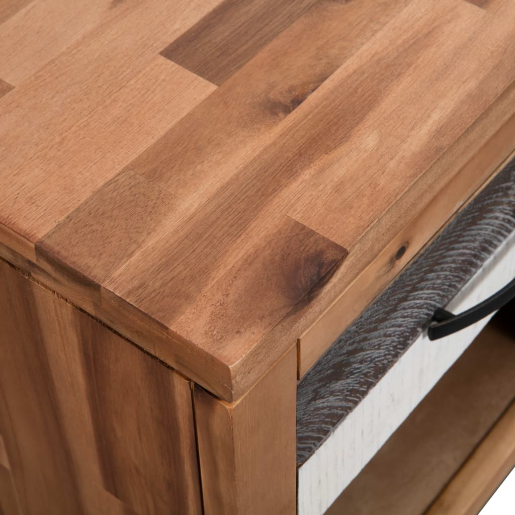 vidaXL Bedside Table Solid Acacia Wood 40x30x48 cm