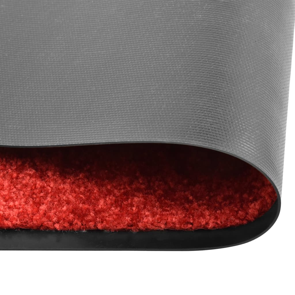 vidaXL Doormat Washable Red 120x180 cm