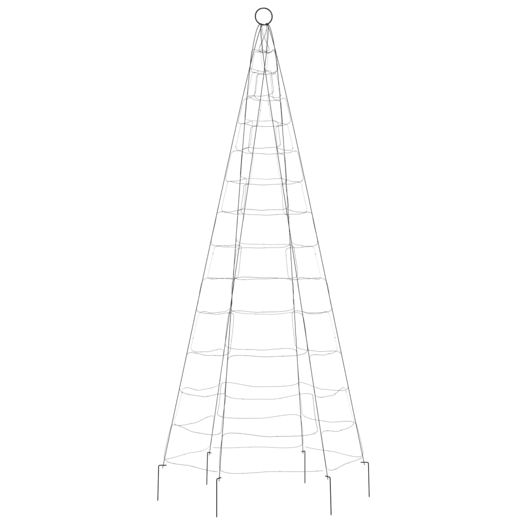 vidaXL Christmas Tree Light on Flagpole 200 LEDs Cold White 180 cm