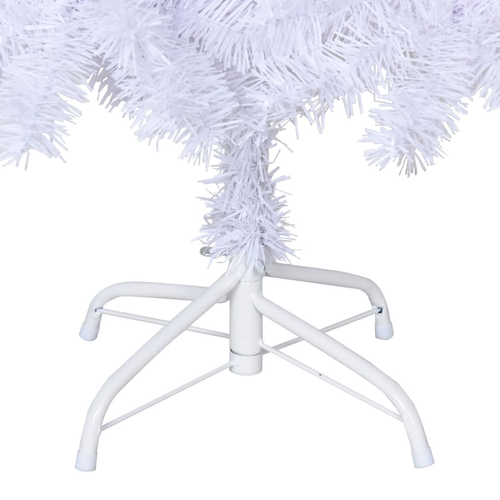 vidaXL Artificial Christmas Tree with Thick Branches White 210 cm PVC