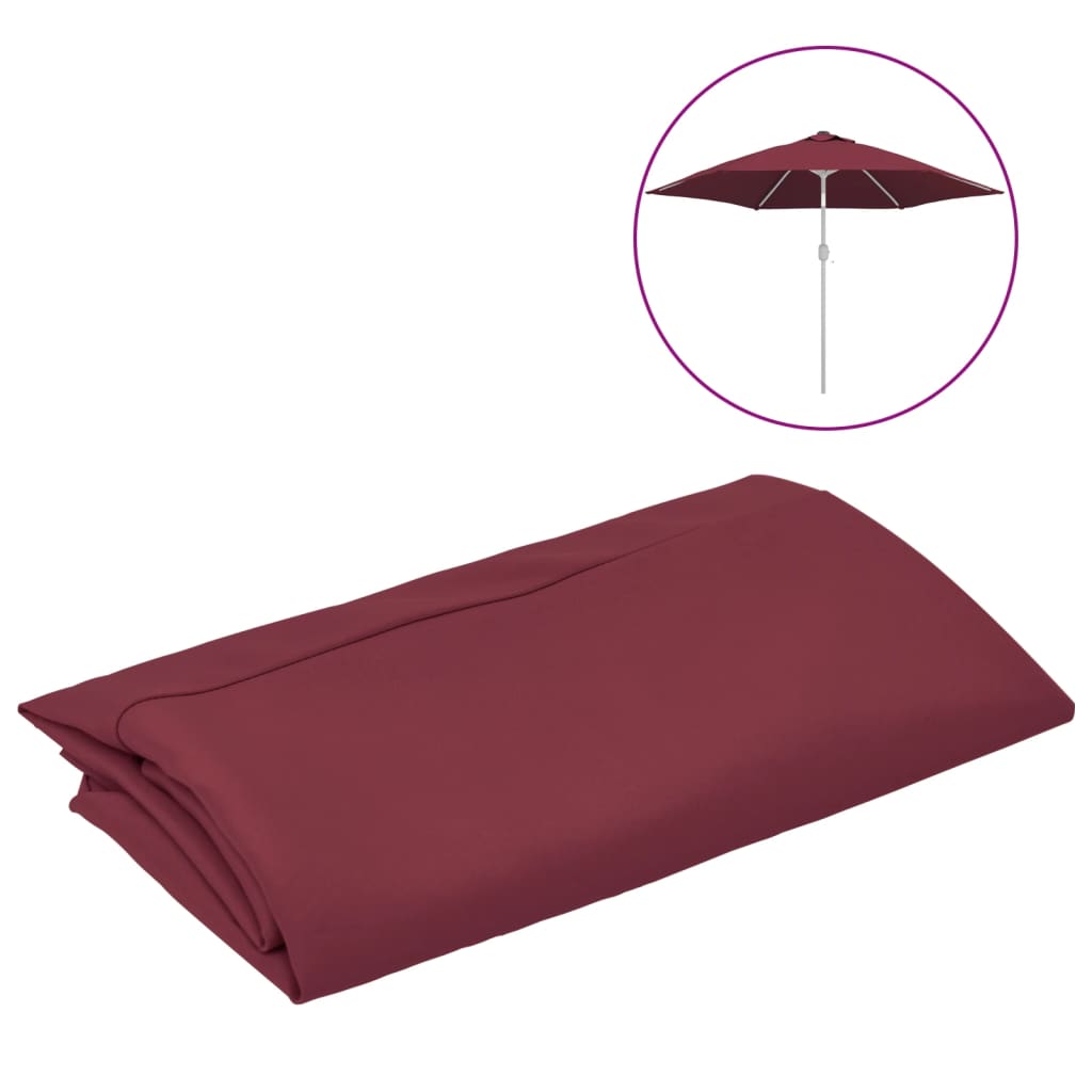 vidaXL Replacement Fabric for Outdoor Parasol Bordeaux Red 300 cm