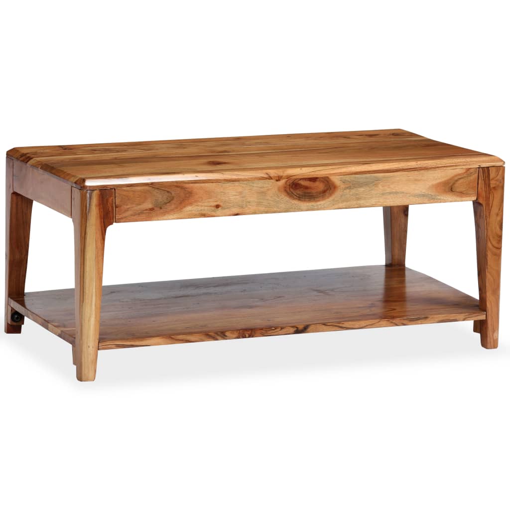 vidaXL Coffee Table Solid Wood 88x50x38 cm
