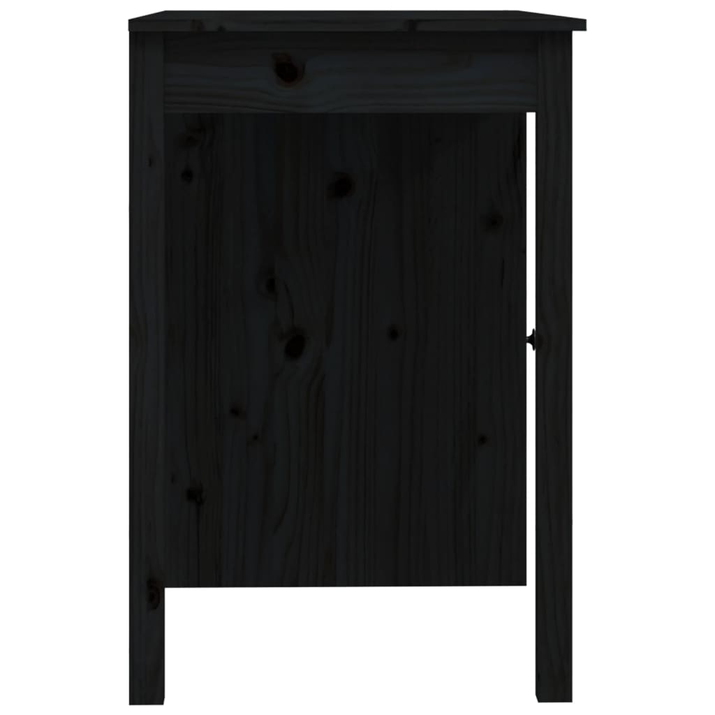 vidaXL Desk Black 100x50x75 cm Solid Wood Pine