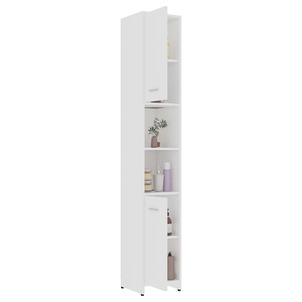 vidaXL Bathroom Cabinet White 30x30x183.5 cm Chipboard
