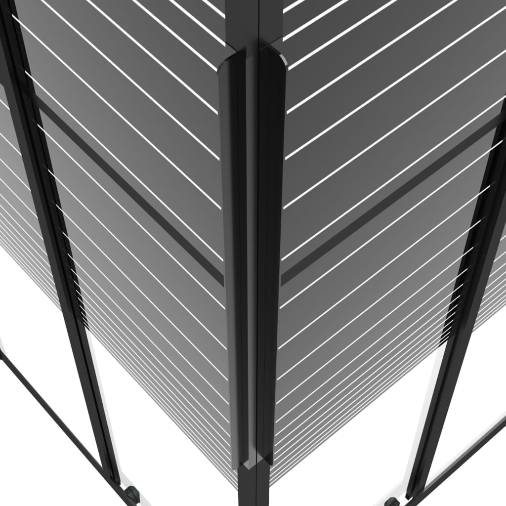 vidaXL Stripe Shower Cabin ESG 80x70x180 cm Black