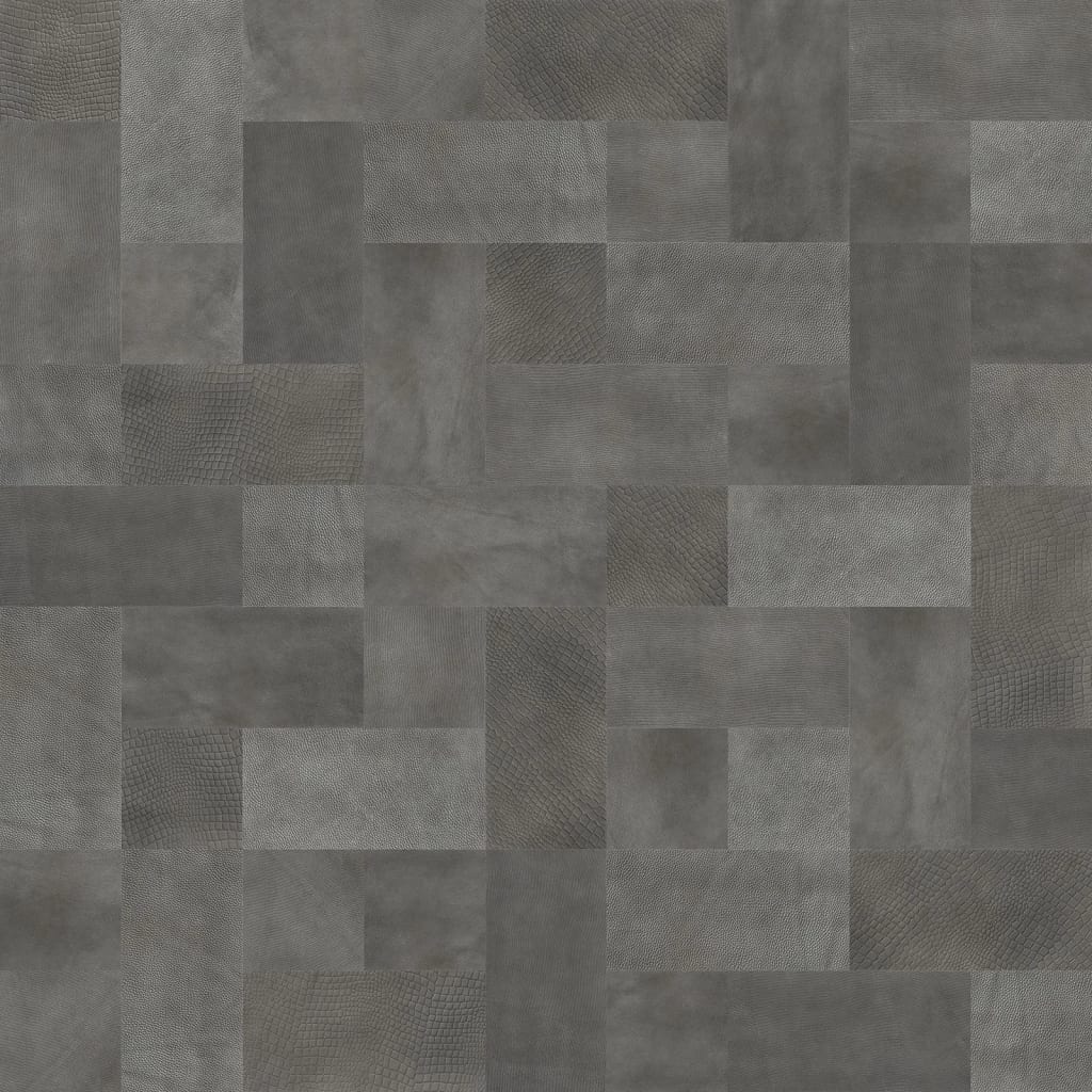 WallArt Leather Tiles Bowen Shady Grey 32 pcs