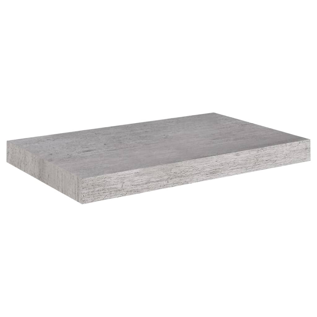 vidaXL Floating Wall Shelves 4 pcs Concrete Grey 50x23x3.8 cm MDF