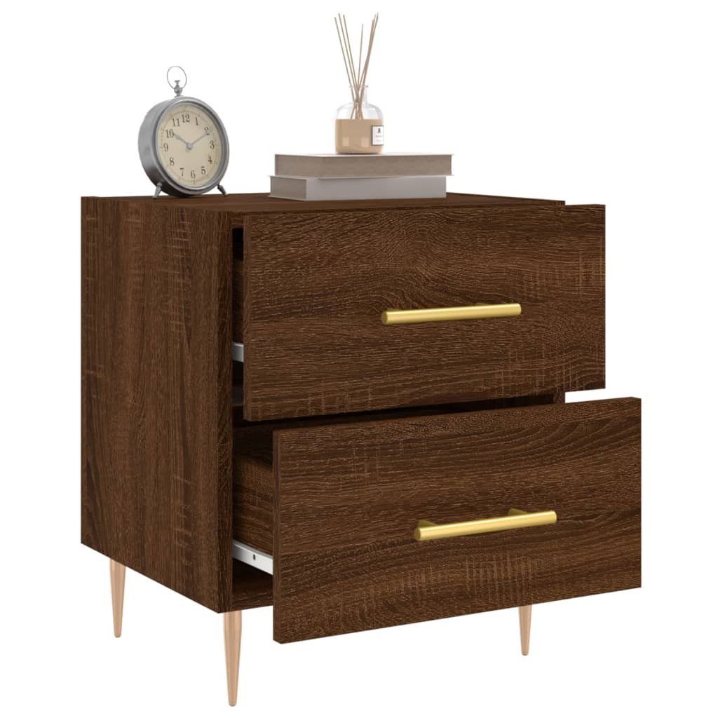 vidaXL Bedside Cabinet Brown Oak 40x35x47.5 cm Engineered Wood