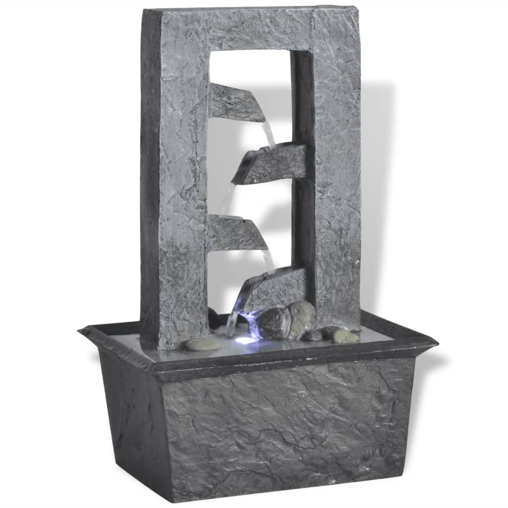 vidaXL Indoor Fountain with LED Light Poly-resin