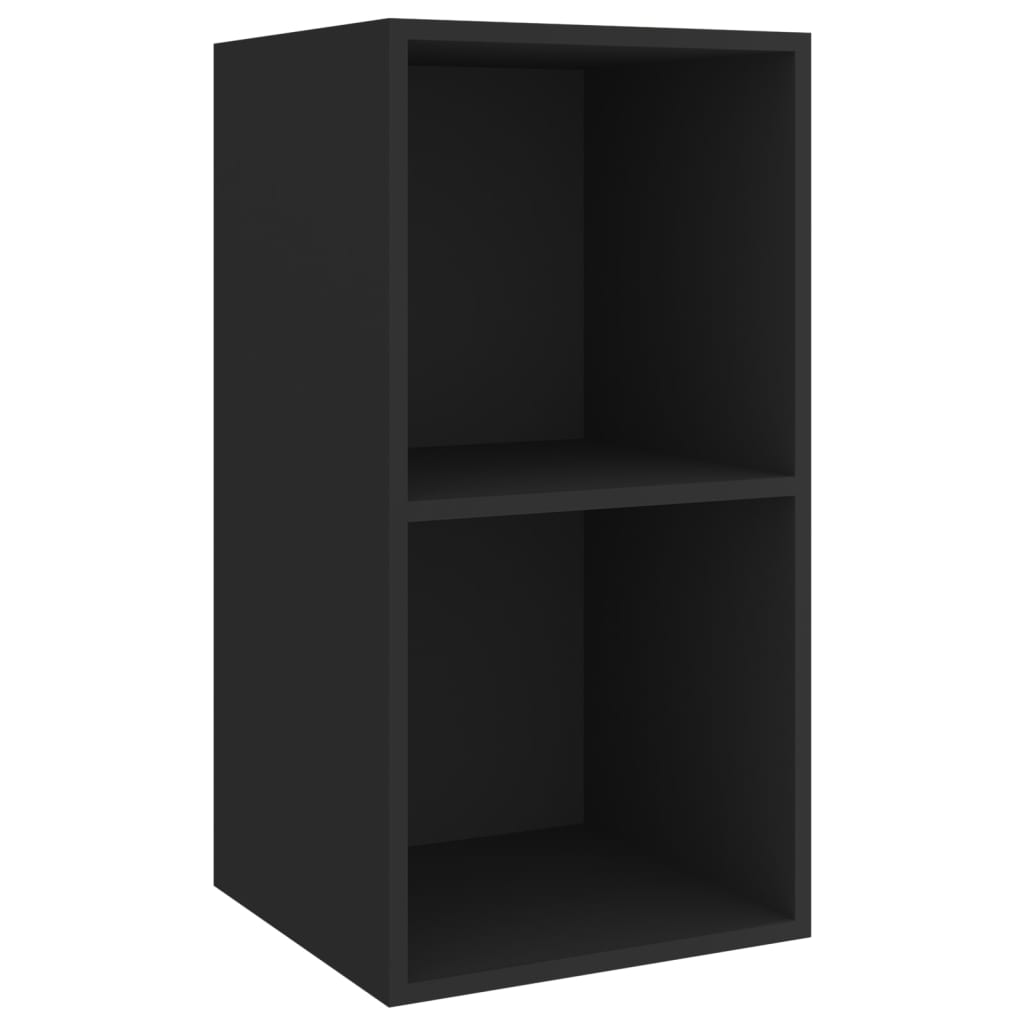 vidaXL Wall-mounted TV Cabinet Black 37x37x72 cm Engineered Wood