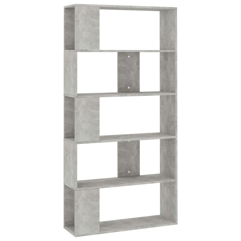 vidaXL Book Cabinet/Room Divider Concrete Grey 80x24x159 cm Engineered Wood