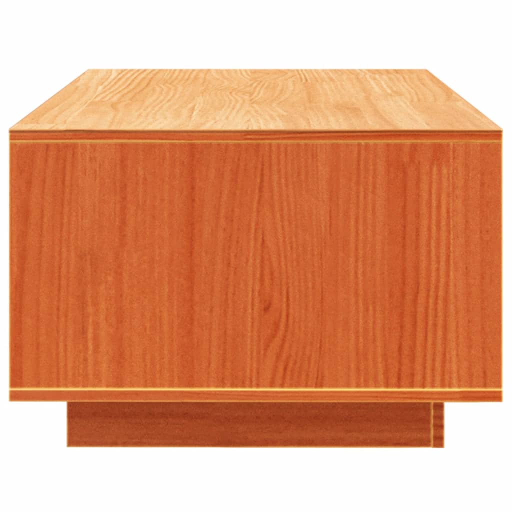 vidaXL Coffee Table Wax Brown 110x50x33.5 cm Solid Wood Pine