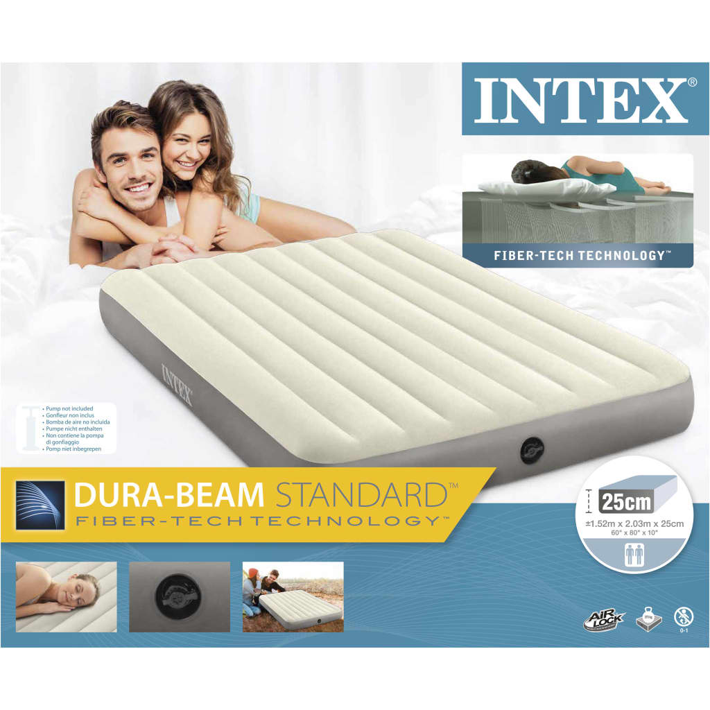 Intex Airbed Dura-Beam Standard Single-High 152x203x25 cm