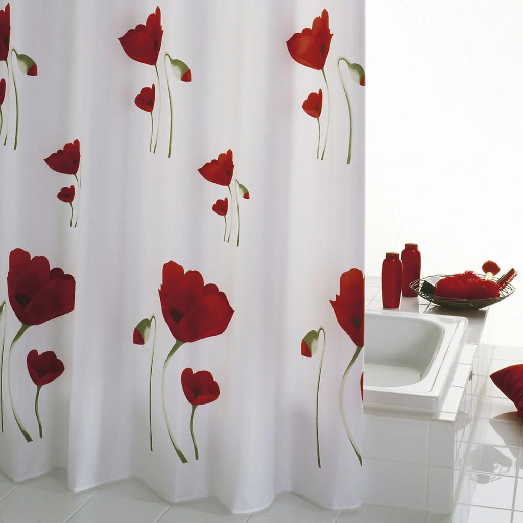 RIDDER Shower Curtain Mohn 180x200 cm