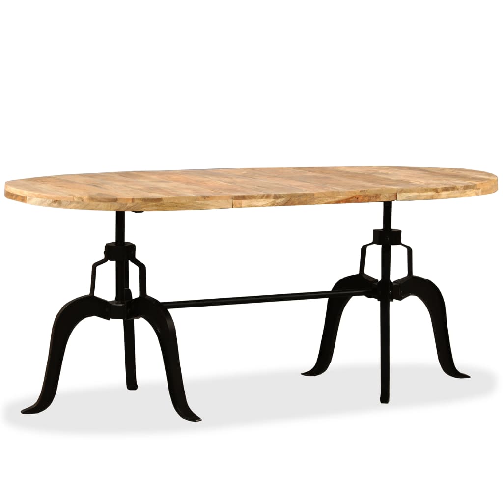 vidaXL Dining Table Solid Mango Wood and Steel 180 cm