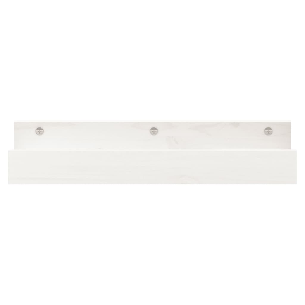 vidaXL Wall Shelves 2 pcs White 50x12x9 cm Solid Wood Pine