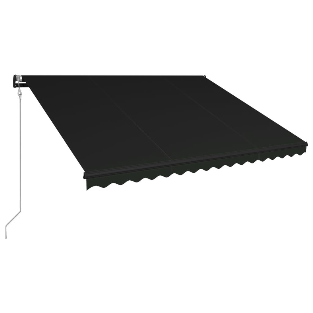 vidaXL Retractable Awning with Wind Sensor & LED 450x300 cm Anthracite
