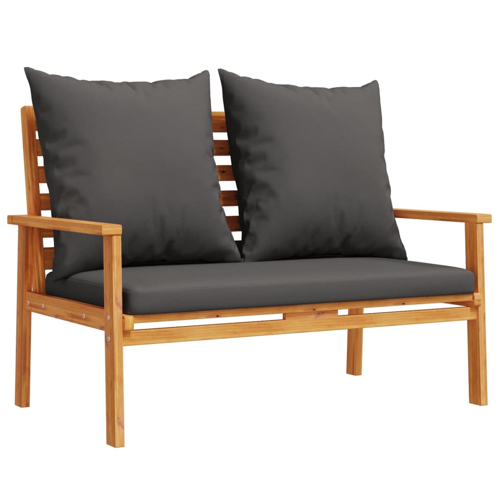 vidaXL 4 Piece Garden Lounge Set with Cushions Solid Wood Acacia