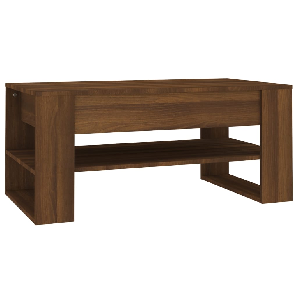 vidaXL Coffee Table Brown Oak 102x55x45 cm Engineered Wood
