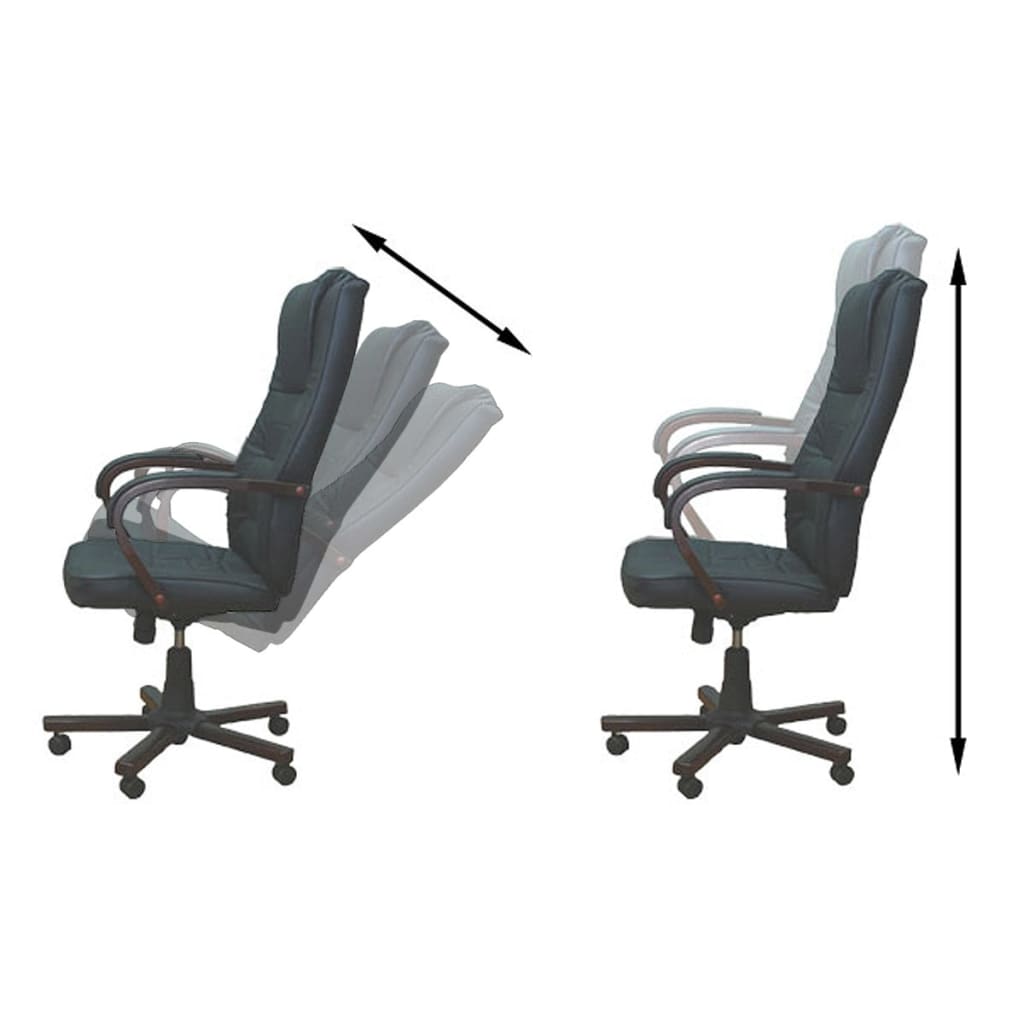 vidaXL Luxury Office Chair Black