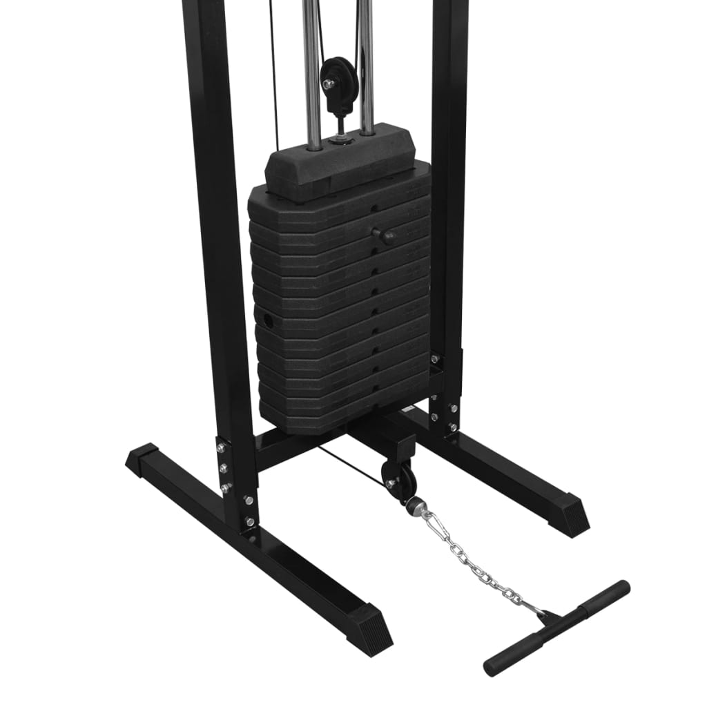 vidaXL Fitness Cable Crossover Machine 315 cm Black