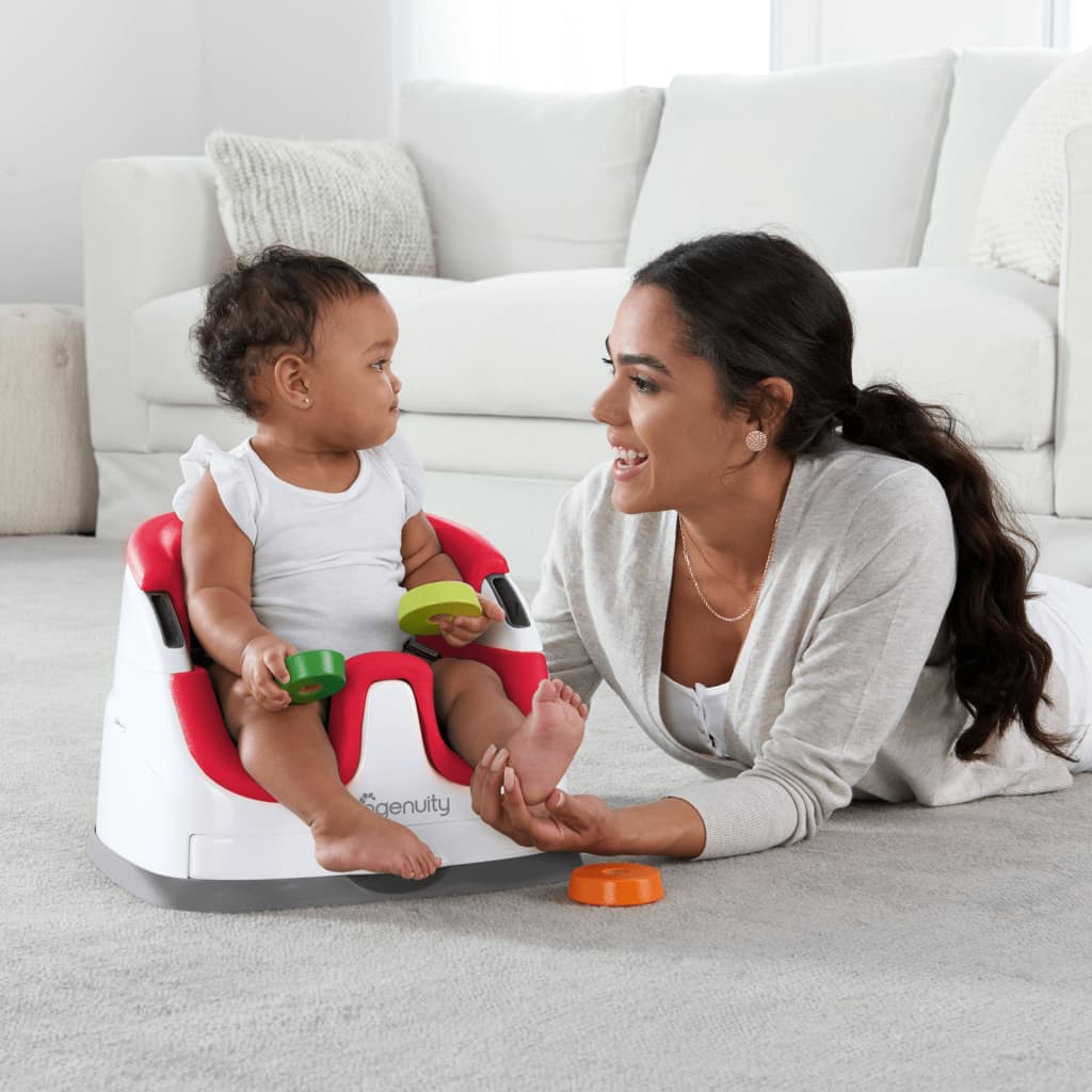 Ingenuity Baby Base 2-in-1 Booster Seat Poppy Red