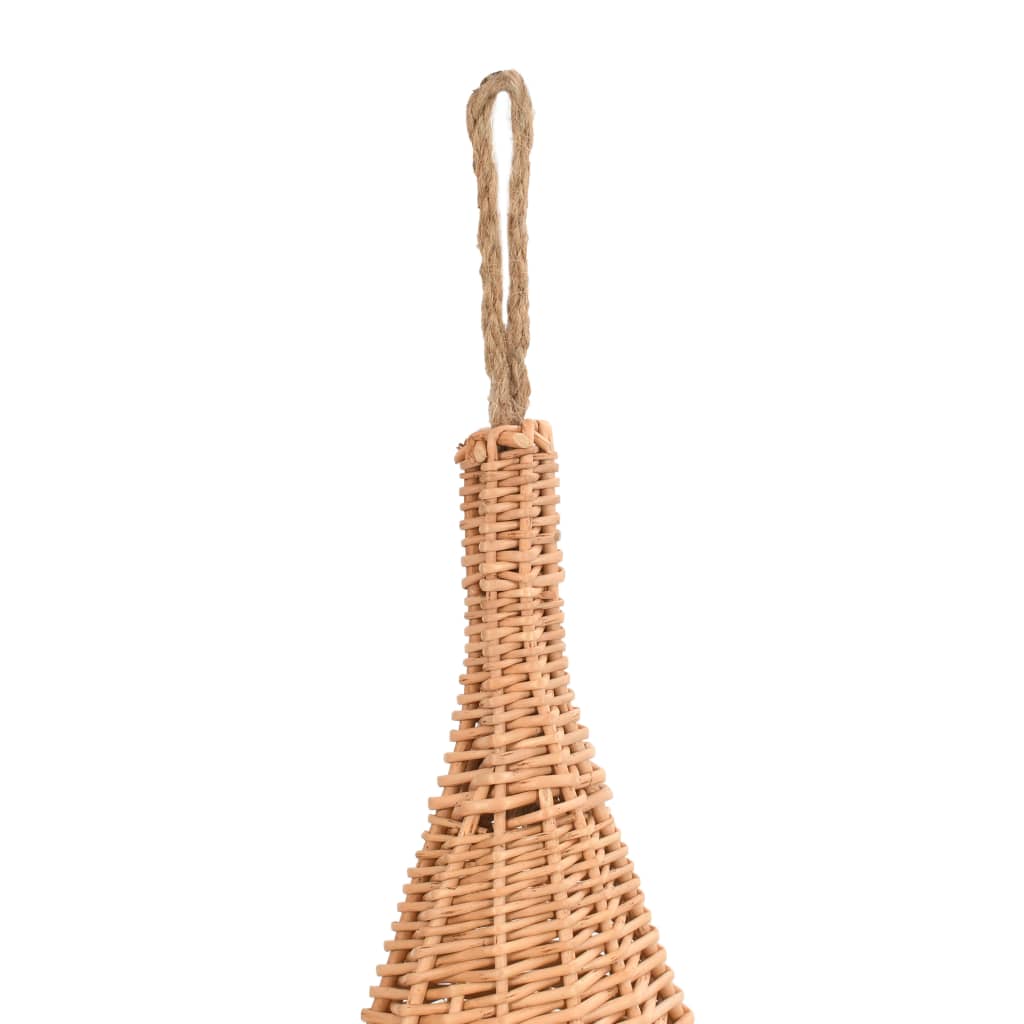 vidaXL Cat House with Cushion 40x60 cm Natural Willow Teepee