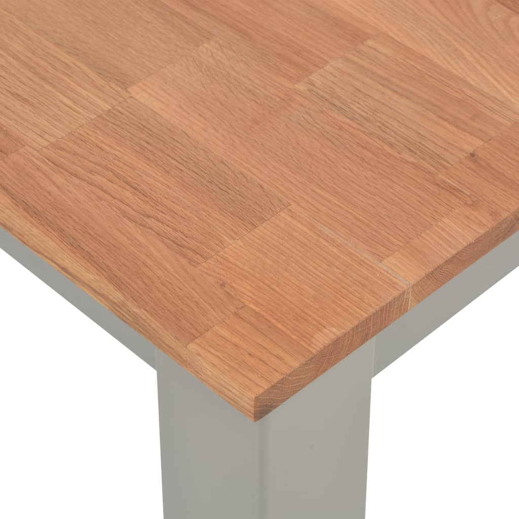 vidaXL 7 Piece Dining Set Solid Oak Wood