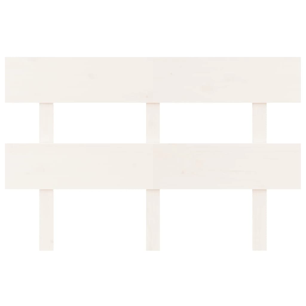 vidaXL Bed Headboard White 124x3x81 cm Solid Wood Pine