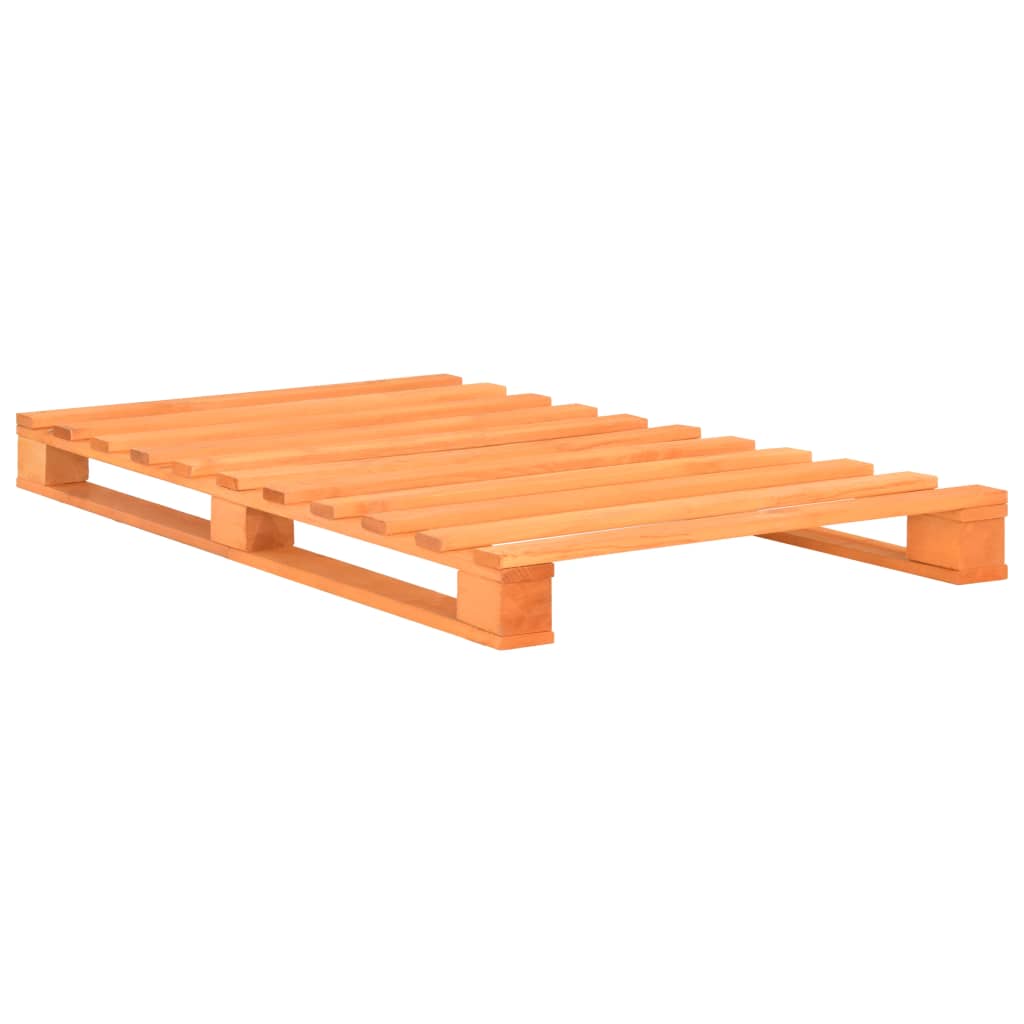 vidaXL Pallet Bed Frame Brown Solid Pine Wood 100x200 cm