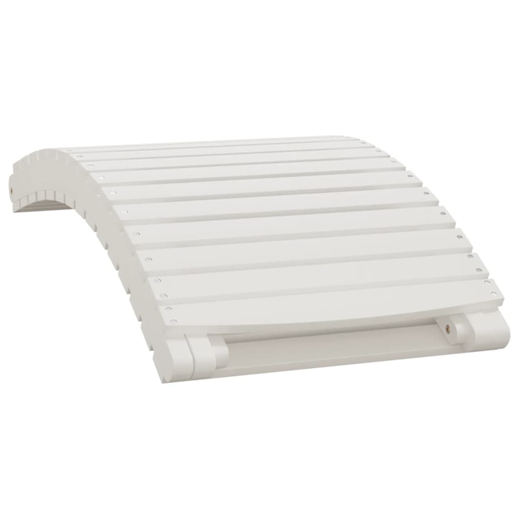 vidaXL Sun Loungers 2 pcs with Table White Solid Wood Acacia